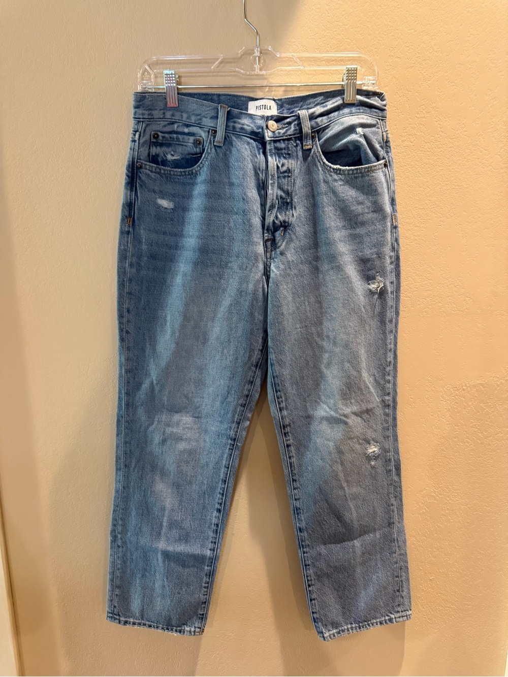 pistola Women's Straight Jeans in Light Blue Wash